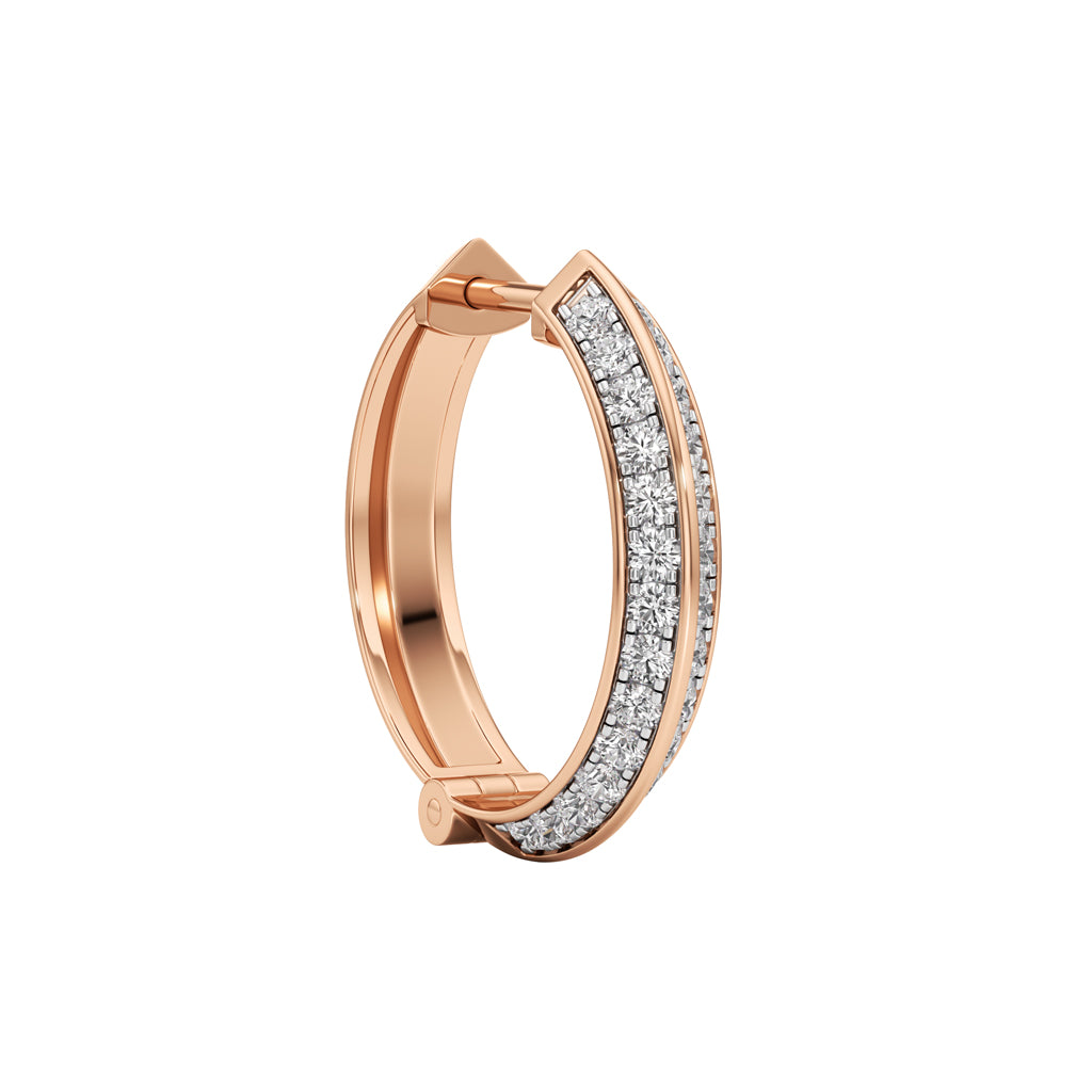0.75Ct Round Shape,Hoops Earrings