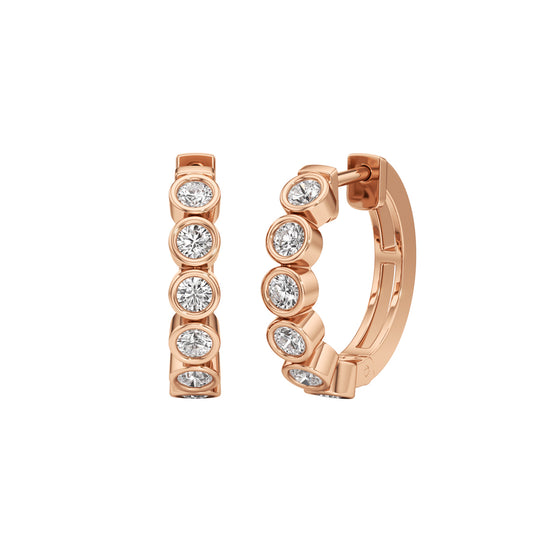 1.25Ct Round Shape,Hoops Earrings