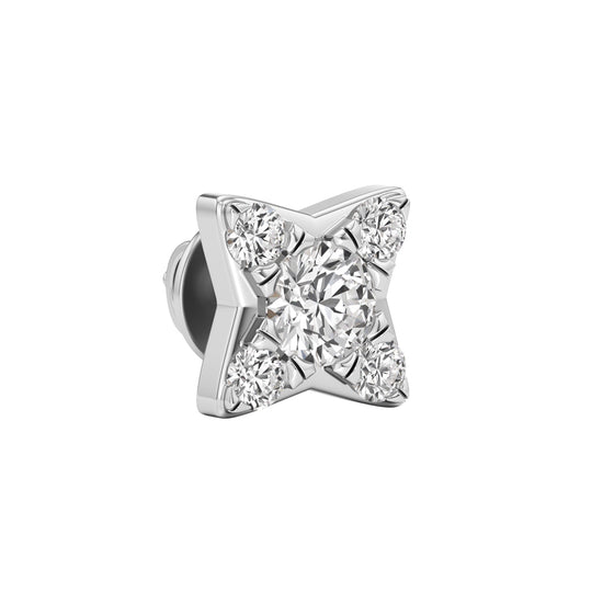 1.00Ct Round Shape Fancy Studs Earrings