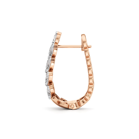 1.75Ct Marquise Shape Hoops Earrings