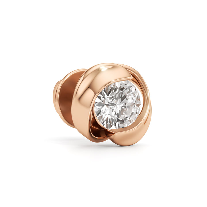 1.00Ct Round Shape Solitaire Studs Earrings
