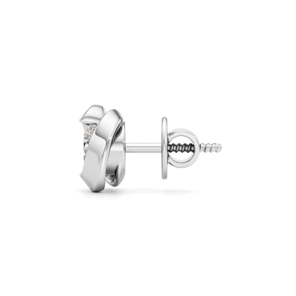 1.00Ct Round Shape Solitaire Studs Earrings