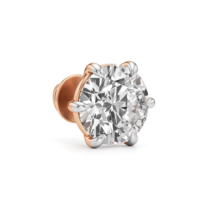 7.00Ct Round Shape Solitaire Studs Earrings