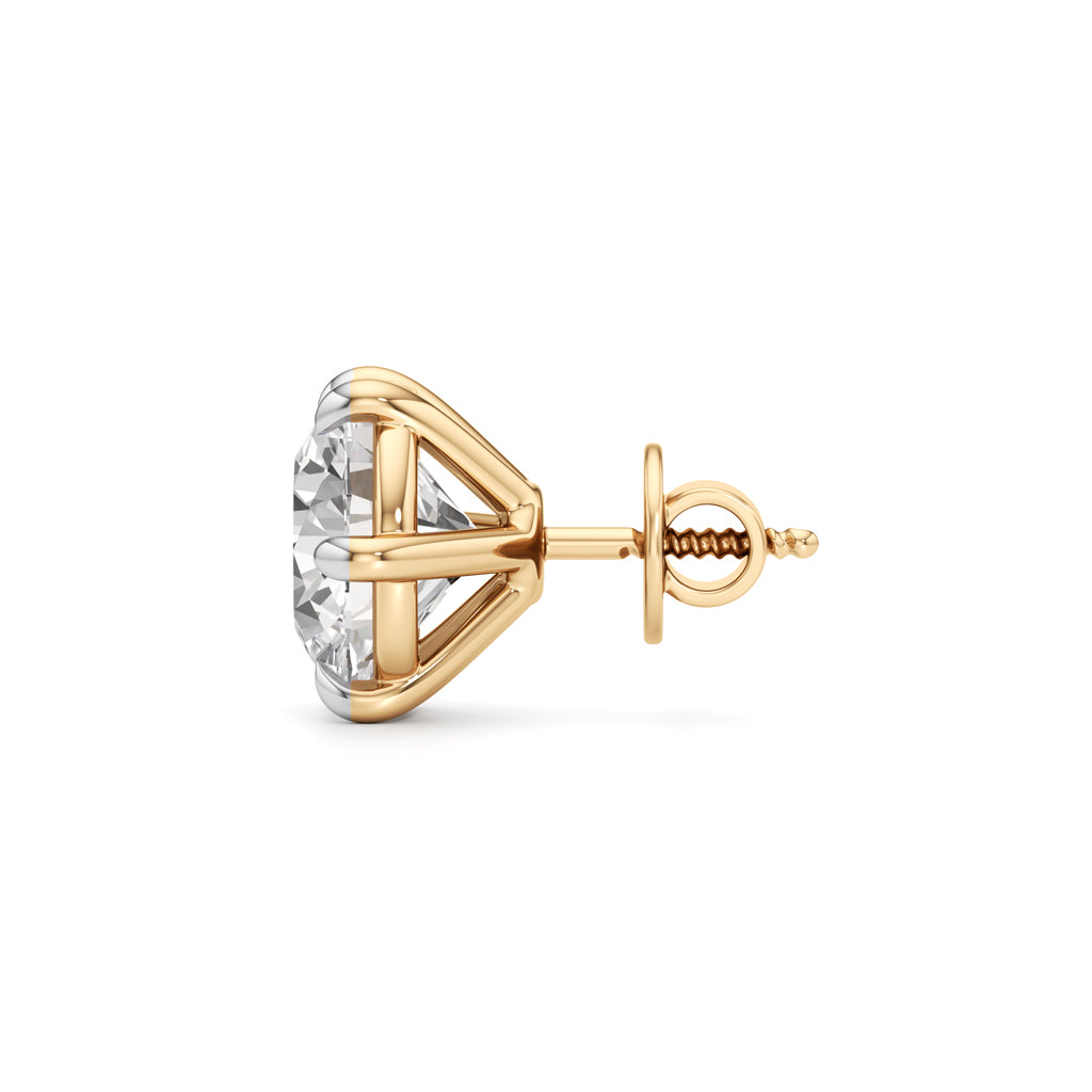 7.00Ct Round Shape Solitaire Studs Earrings