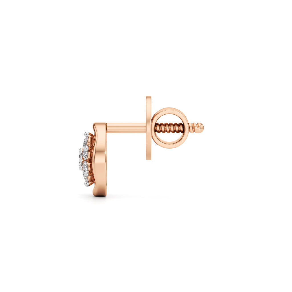 0.25Ct Round Shape Fancy Stud