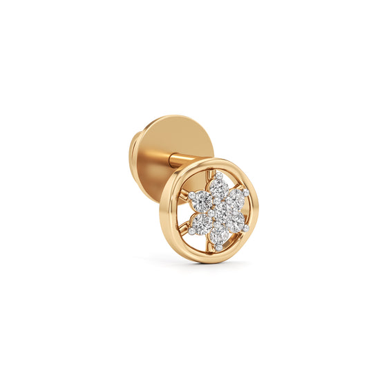 0.25Ct Round Shape Fancy Stud