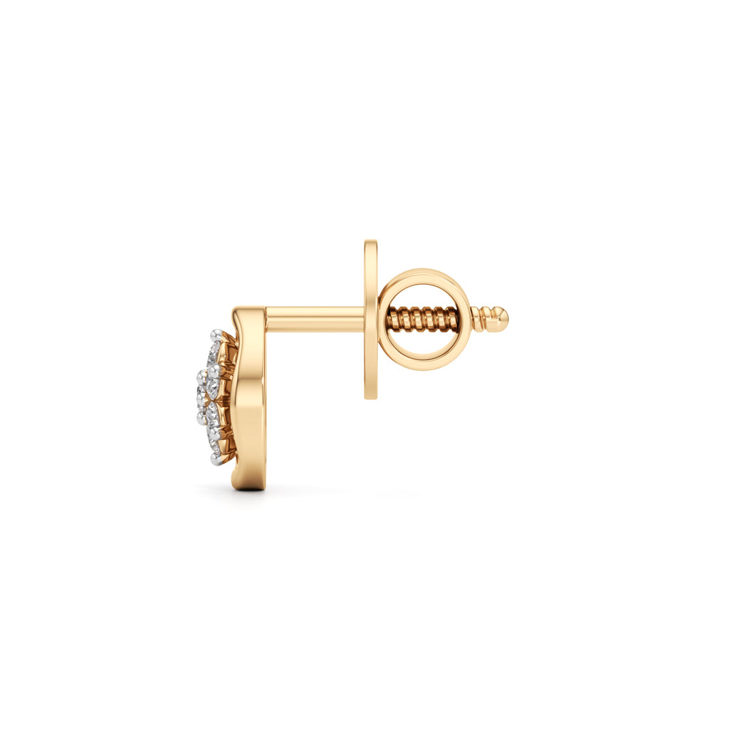 0.25Ct Round Shape Fancy Stud