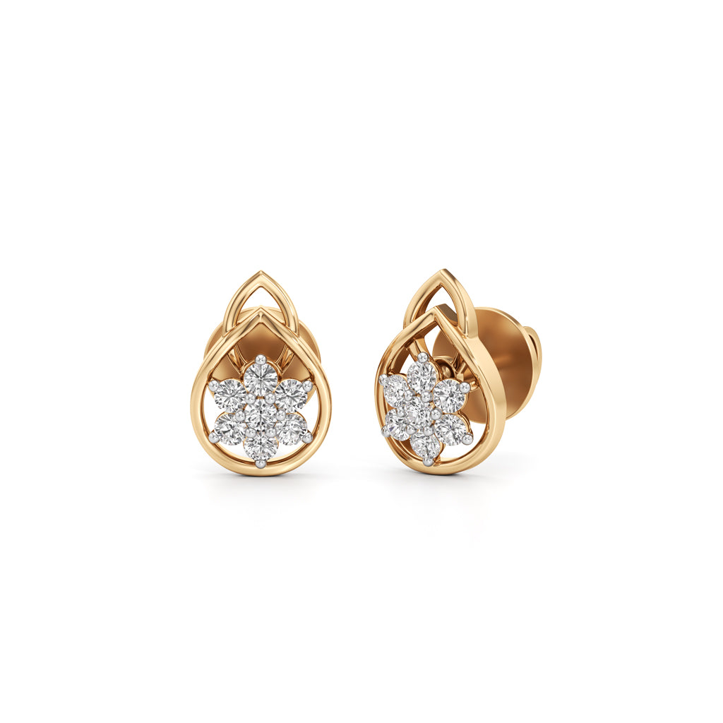 0.25Ct Round Cut Fancy Stud