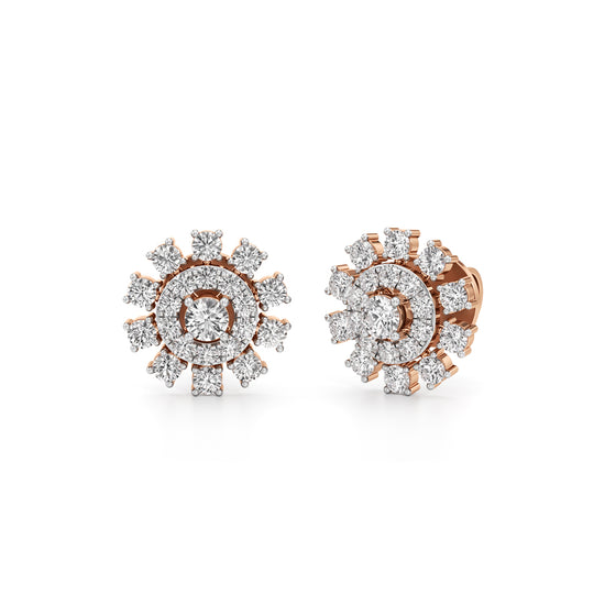 1.25Ct Round Cut Halo Stud