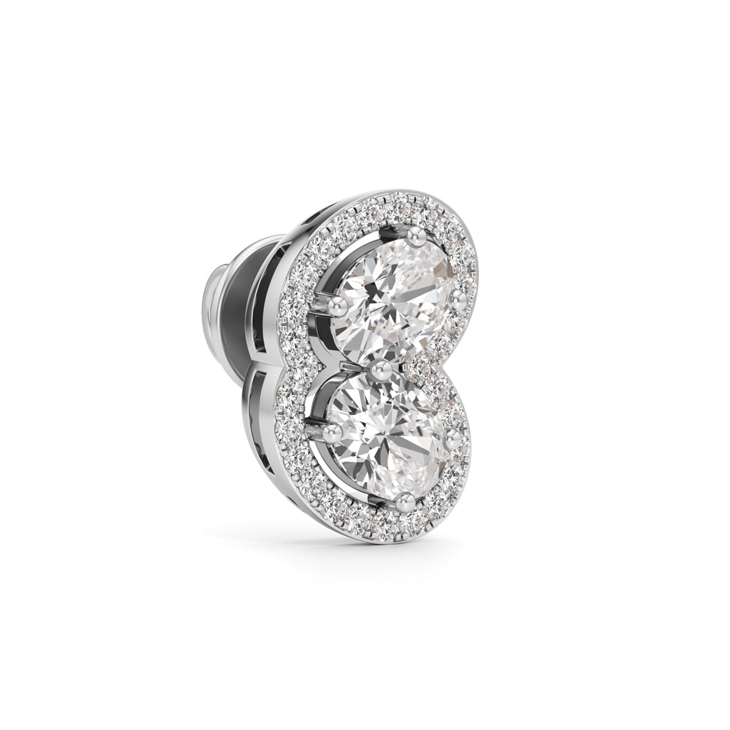 1.50Ct Fancy Stud Diamond Gold Earrings