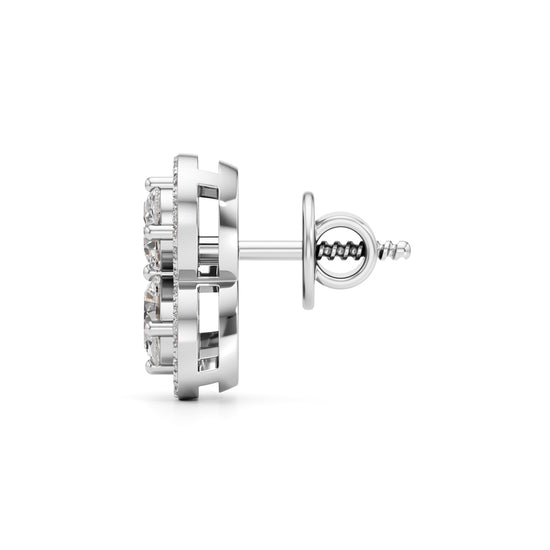 1.50Ct Fancy Stud Diamond Gold Earrings