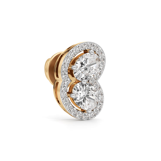 1.50Ct Fancy Stud Diamond Gold Earrings