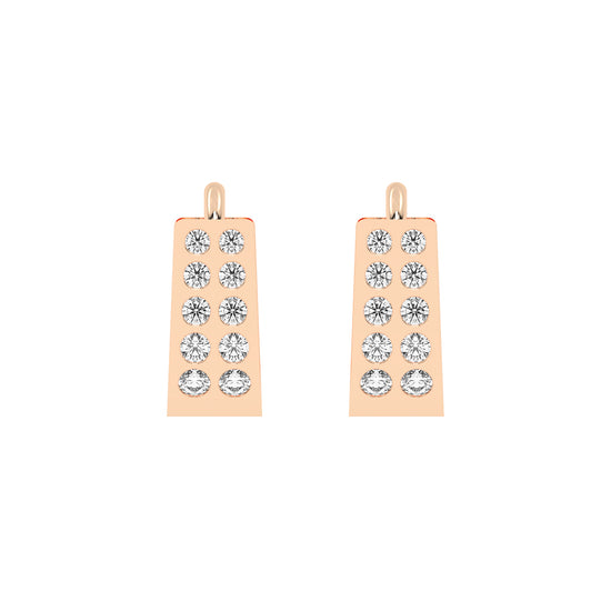 Urban Luxe Diamond Drop Hoops