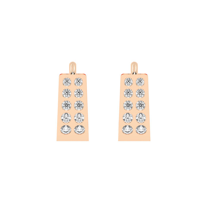 Urban Luxe Diamond Drop Hoops