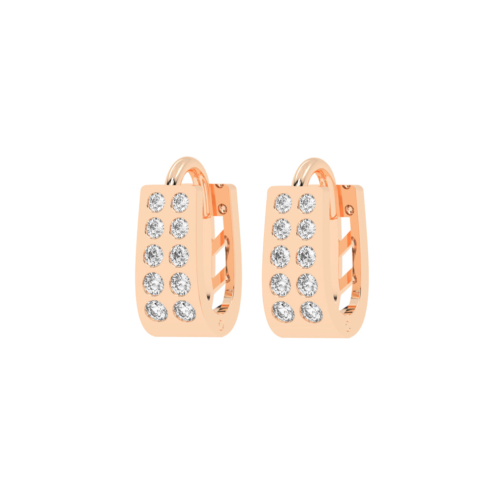Urban Luxe Diamond Drop Hoops