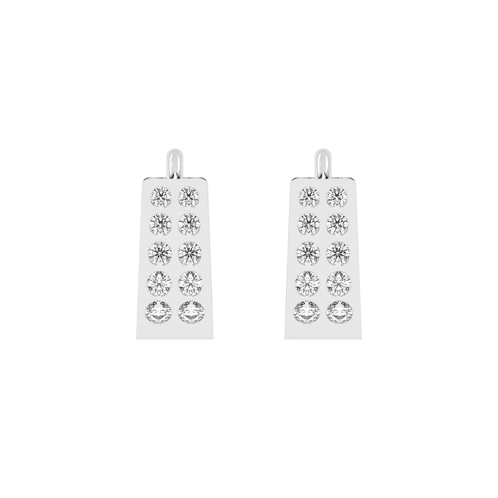 Urban Luxe Diamond Drop Hoops