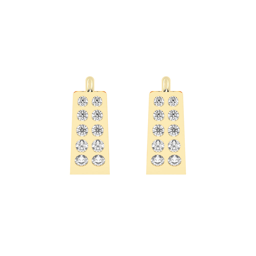 Urban Luxe Diamond Drop Hoops