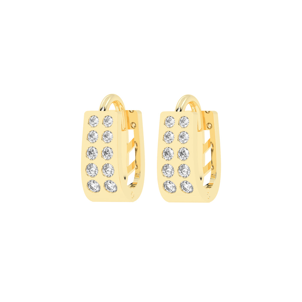 Urban Luxe Diamond Drop Hoops