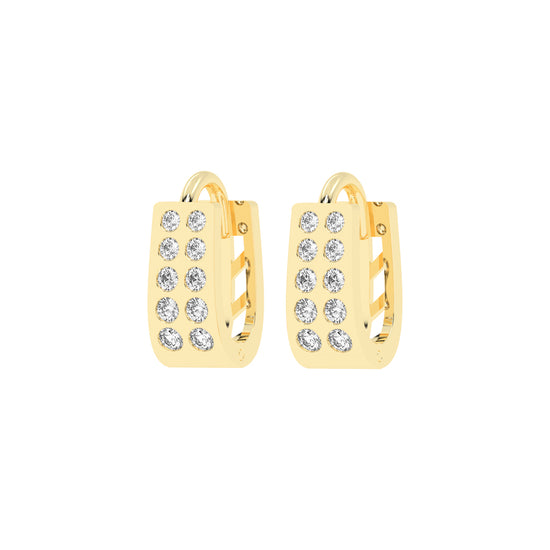 Urban Luxe Diamond Drop Hoops