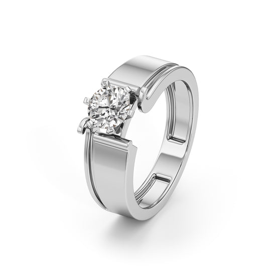Imperial Radiance Solitaire Ring with Lab-Grown Diamond for Men