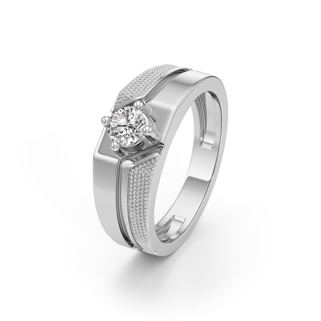 Titan Crest Gents Solitaire Ring