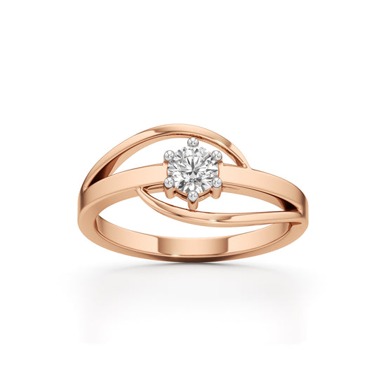 Delavia Freeform Round Cut Delicate Ring
