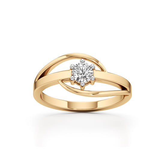Delavia Freeform Round Cut Delicate Ring