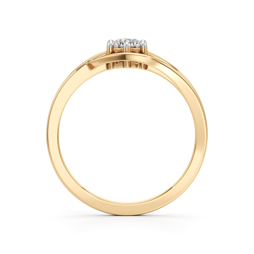 Delavia Freeform Round Cut Delicate Ring