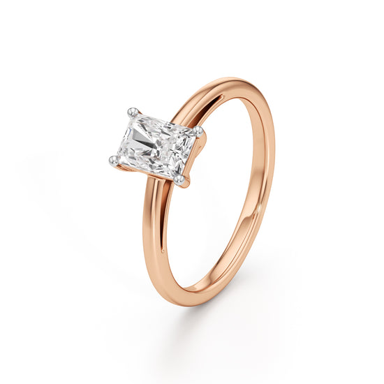 Solira 0.75Ct Radiant Cut Solitaire Ring