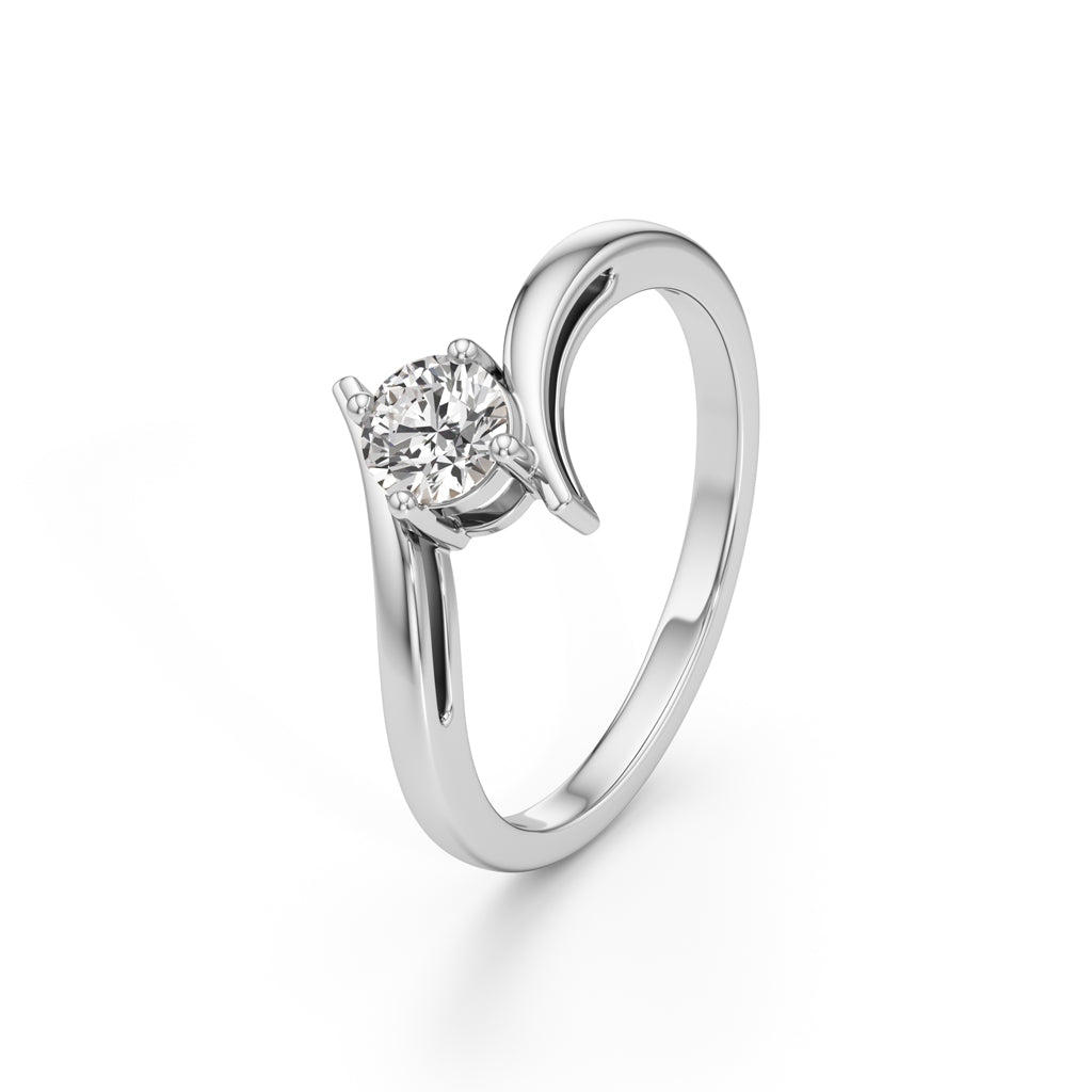 Delivone Round Cut Delicate Ring