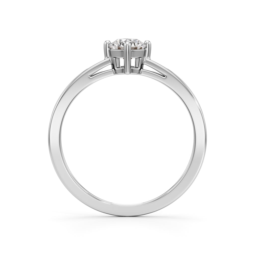Delicine Twist Round Cut Delicate Ring