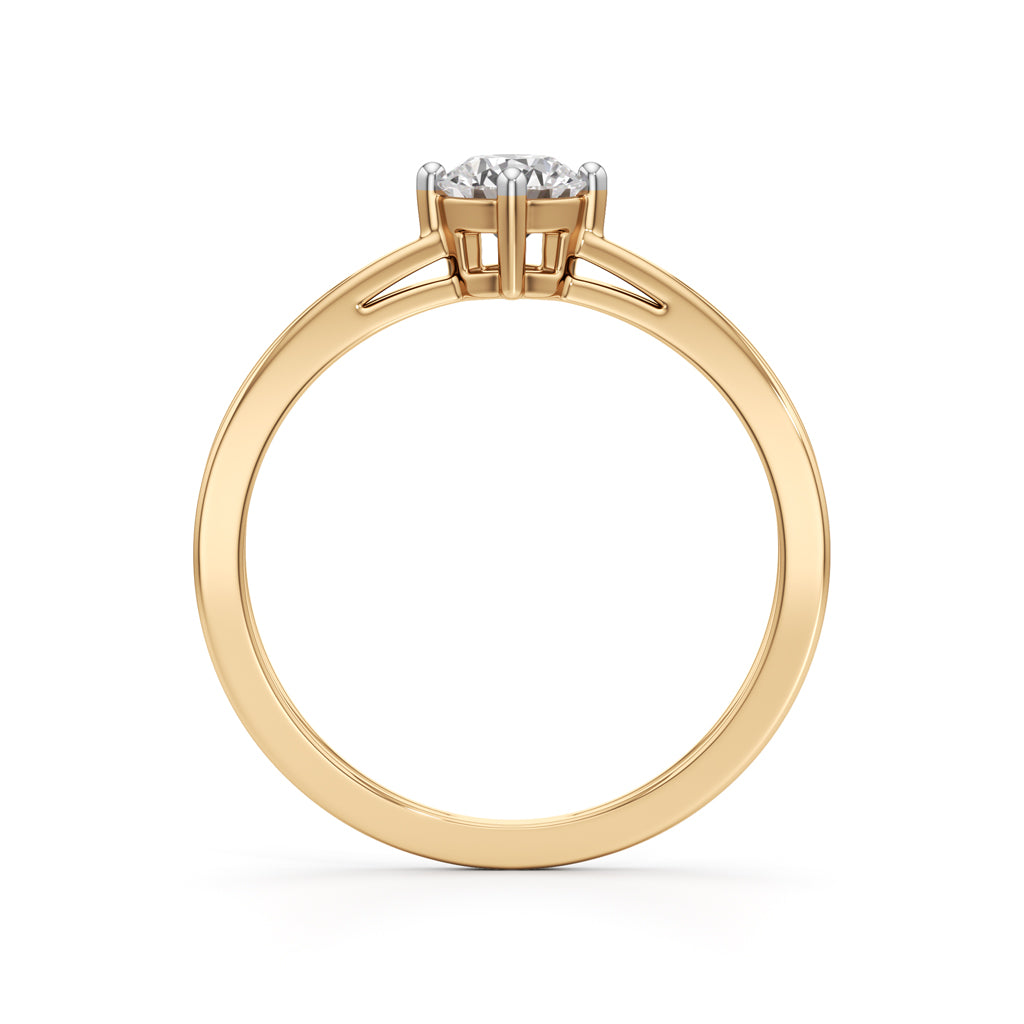 Delicine Twist Round Cut Delicate Ring