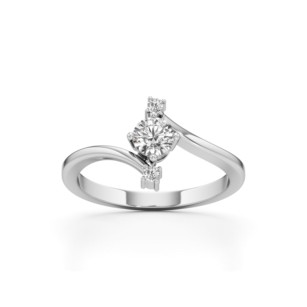 Deliraine 0.25Ct Bypass Round Cut Delicate Ring