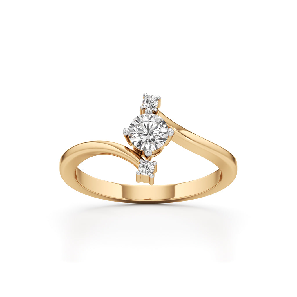 Deliraine 0.25Ct Bypass Round Cut Delicate Ring