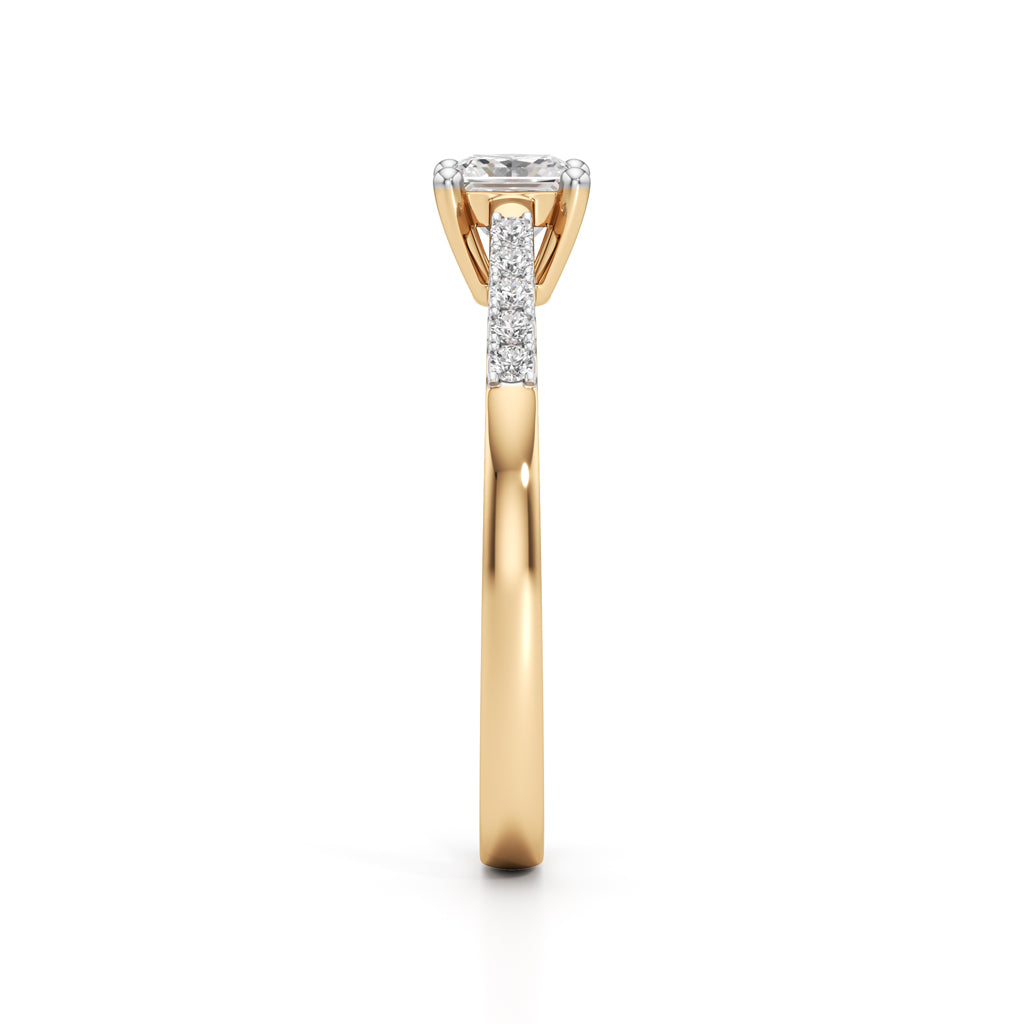Serenera 0.25Ct Split Shank Pear Cut Engagement Ring
