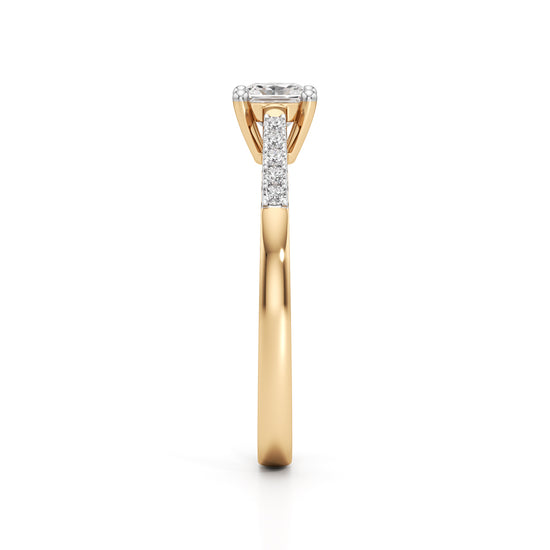 Serenera 0.25Ct Split Shank Pear Cut Engagement Ring