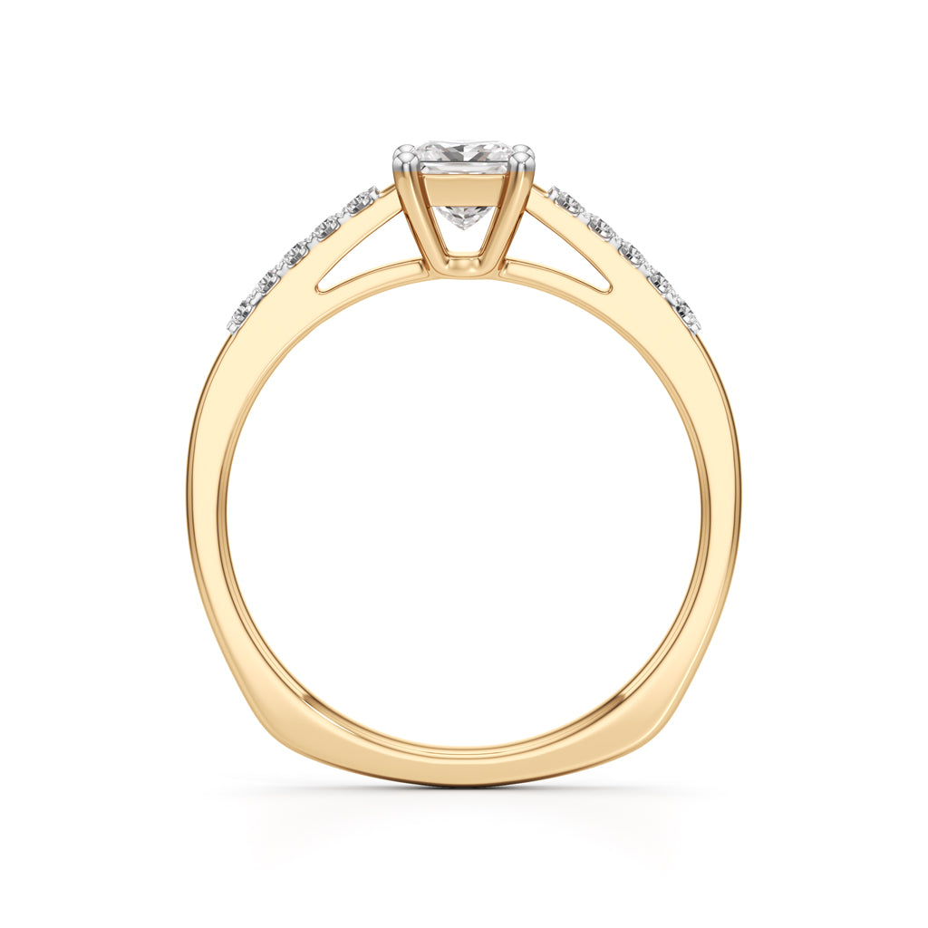 Serenera 0.25Ct Split Shank Pear Cut Engagement Ring
