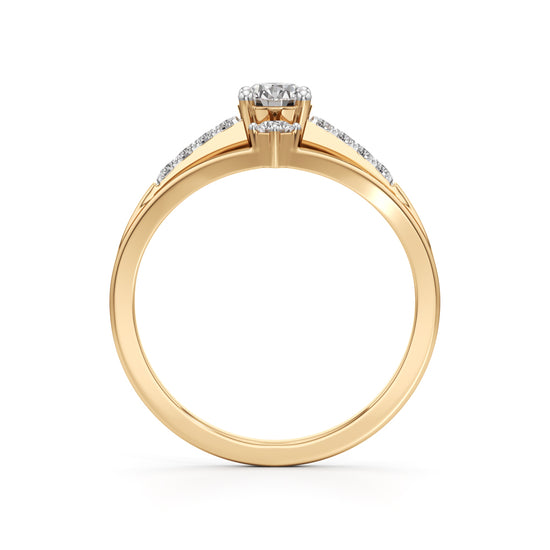 Auryana Split Shank Round Cut Classic Ring