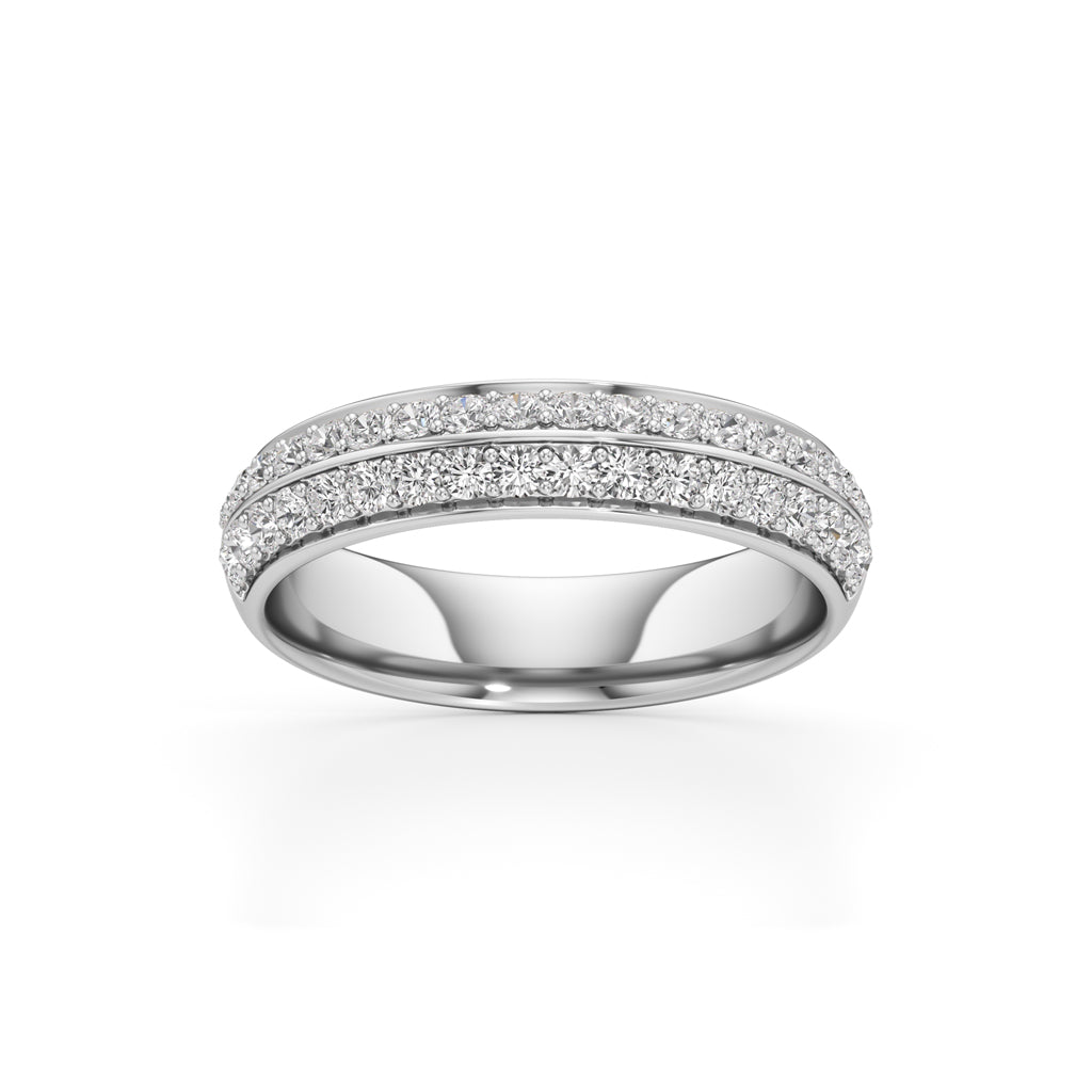 Estrella Two Row Surface Prong Style Ring