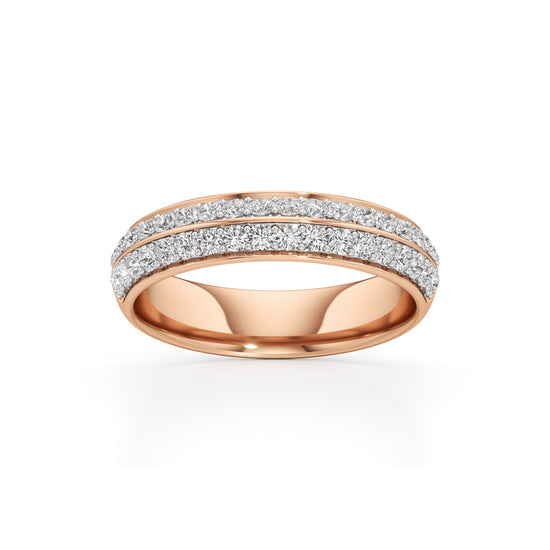 Estrella Two Row Surface Prong Style Ring