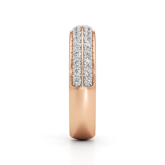 Estrella Two Row Surface Prong Style Ring
