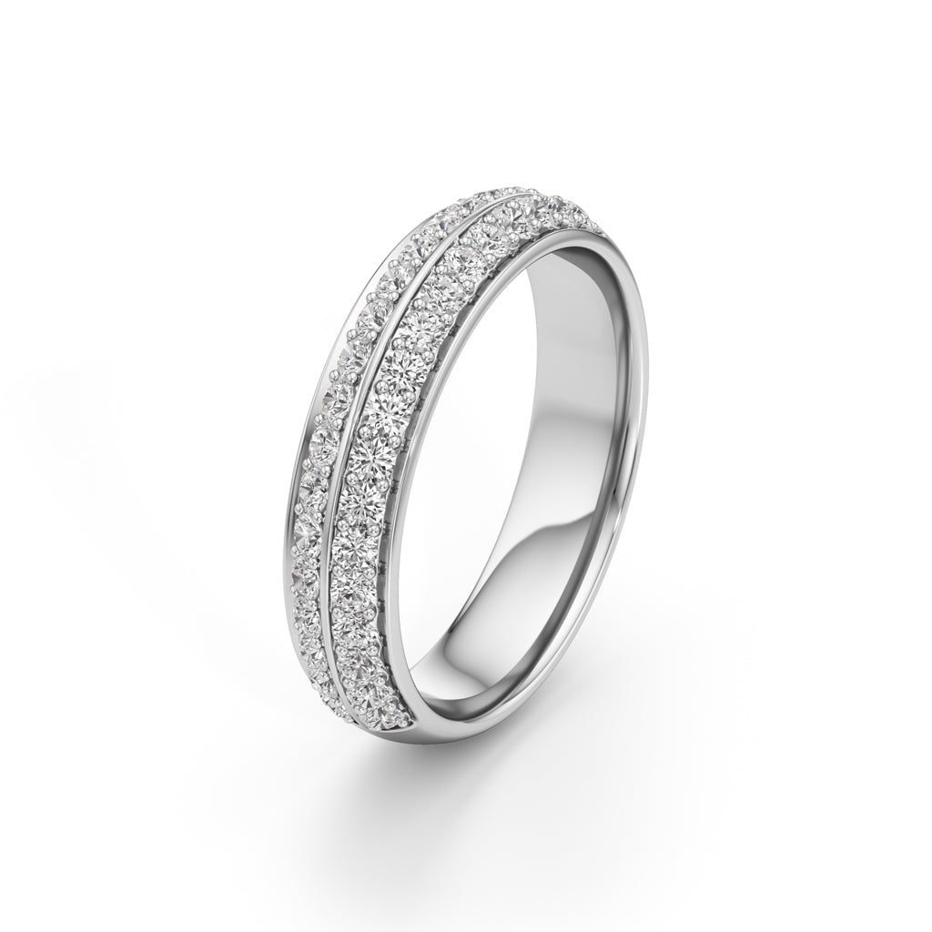 Estrella Two Row Surface Prong Style Ring