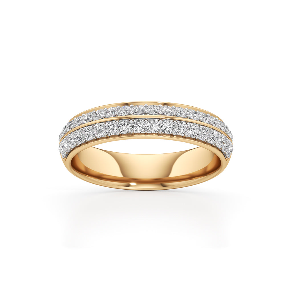 Estrella Two Row Surface Prong Style Ring