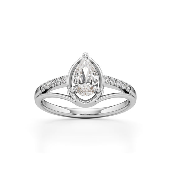 Pristalle 0.75Ct Four Prong Marquise Cut Classic Ring