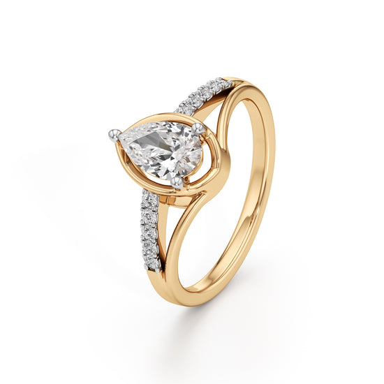 Pristalle 0.75Ct Four Prong Marquise Cut Classic Ring