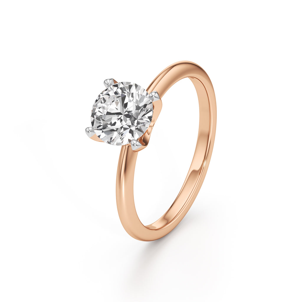 Solirina 1.5Ct Four Prong Round Cut Solitaire Ring