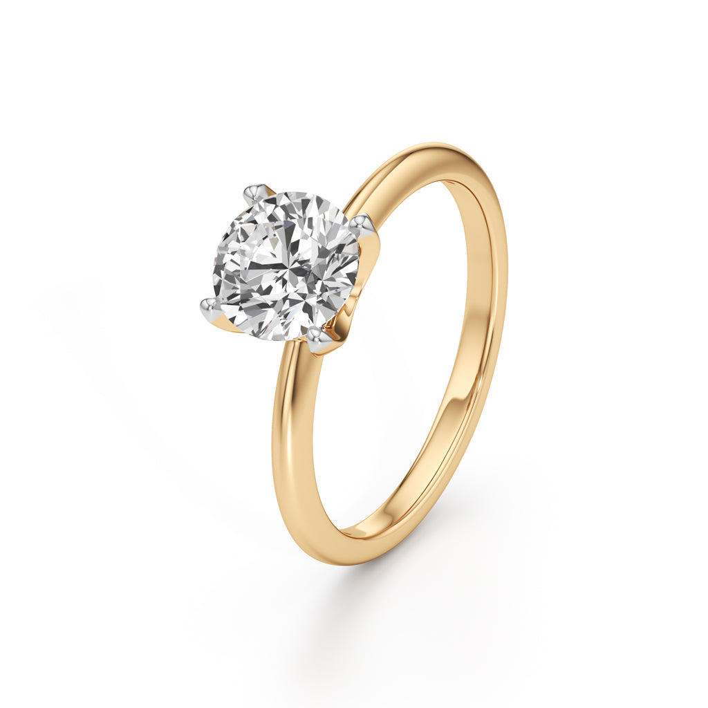 Solirina 1.5Ct Four Prong Round Cut Solitaire Ring