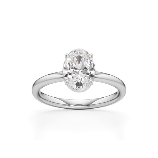 Solondelle 1.50Ct Oval Cut Solitaire Ring