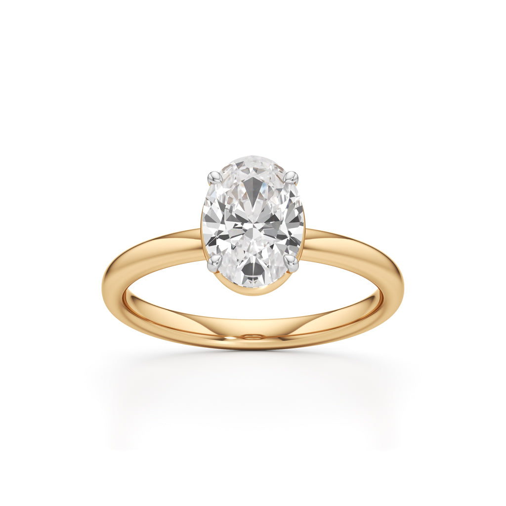 Solondelle 1.50Ct Oval Cut Solitaire Ring
