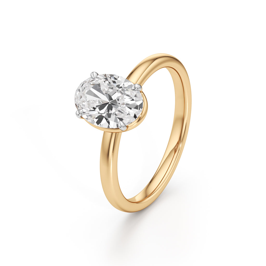 Solondelle 1.50Ct Oval Cut Solitaire Ring